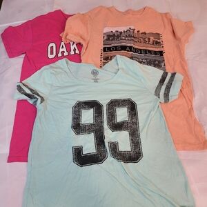 3 Bundle SO Light Blue Graphic Tee with '99' Print